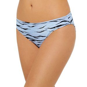 $20 Hula Honey Women Swimwear Light Medium Wild Cat Bikini Bottom Blue Medium